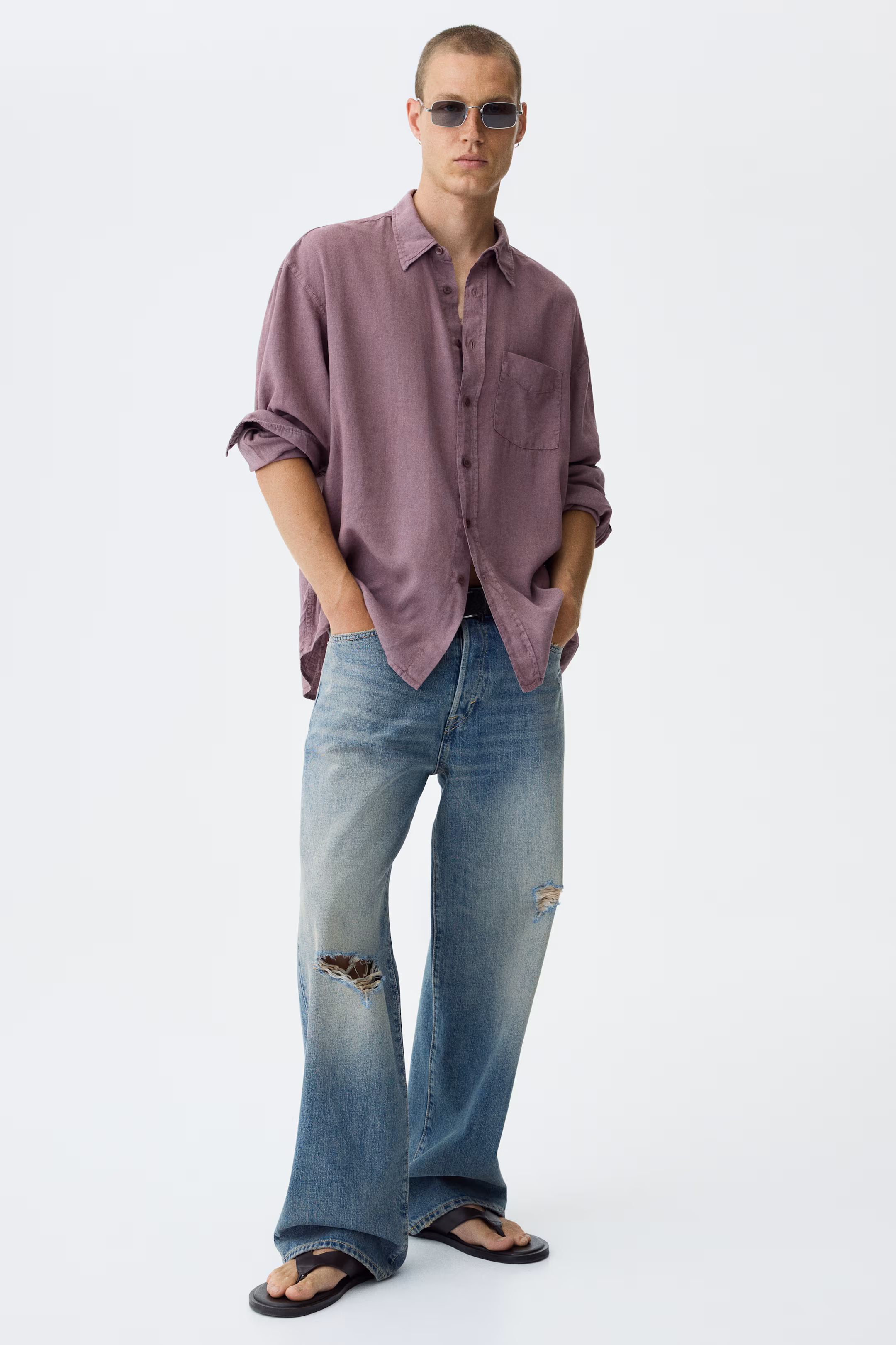 Relaxed-Fit Linen-Blend Shirt