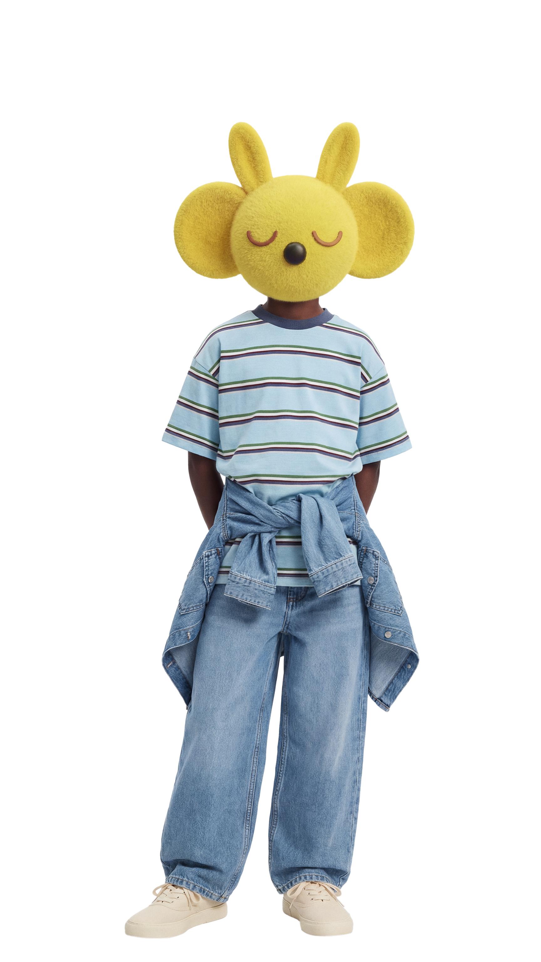 STRIPED PRINT T-SHIRT